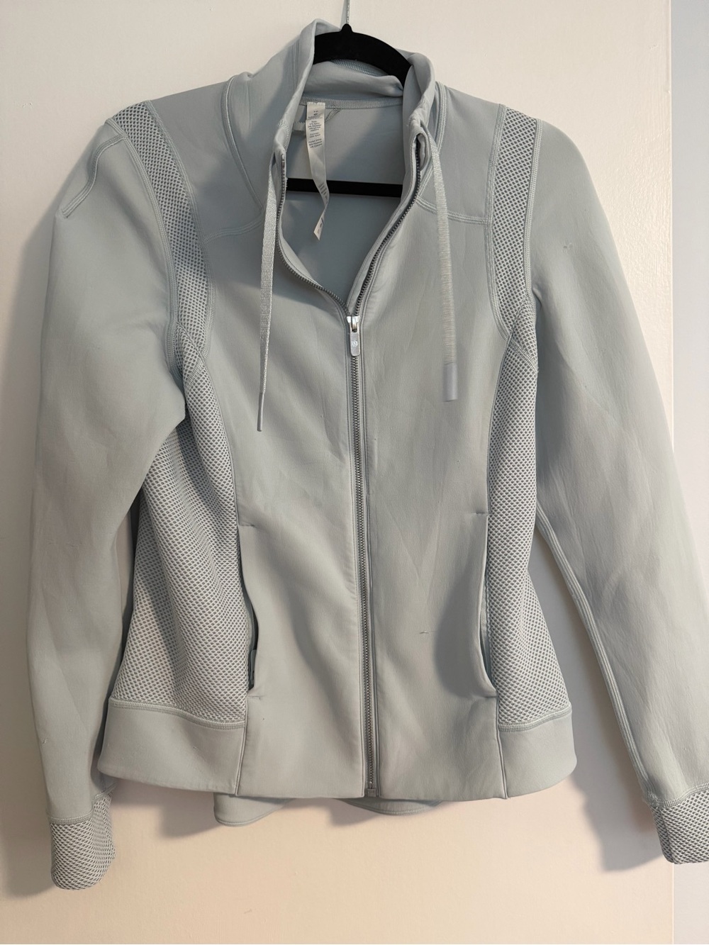 lululemon athletica Light Gray Mesh-Panel Zip Jacket